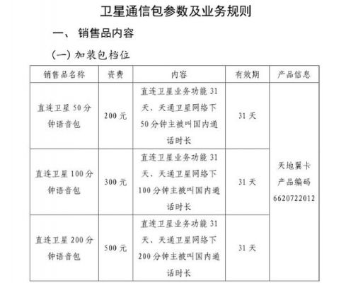 卫星通信资费（卫星通信资费收费标准）